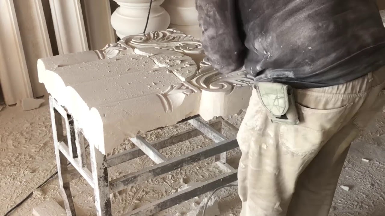 تفاصيل نحت اسلامي بالحجر الابيض  النتائج رهيبة ❤️