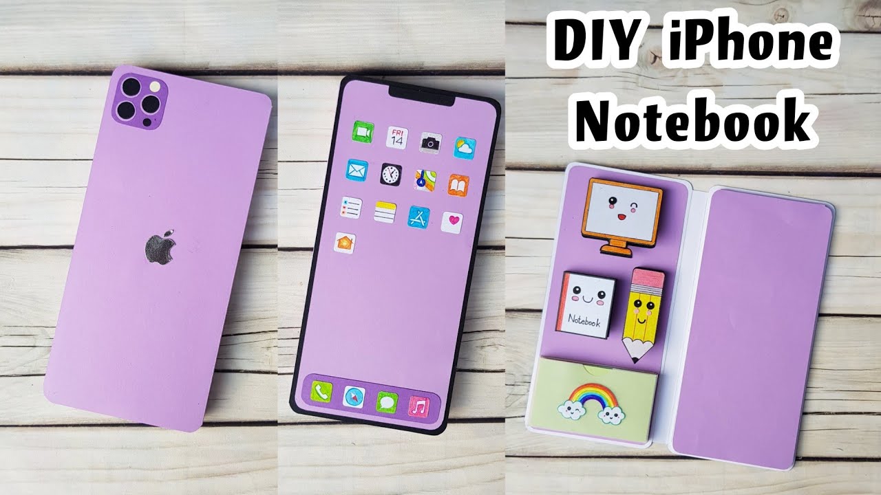 iPhone 12 pro max notebook || iPhone notepad || how to make iPhone notebook || DIY notebook || DIY