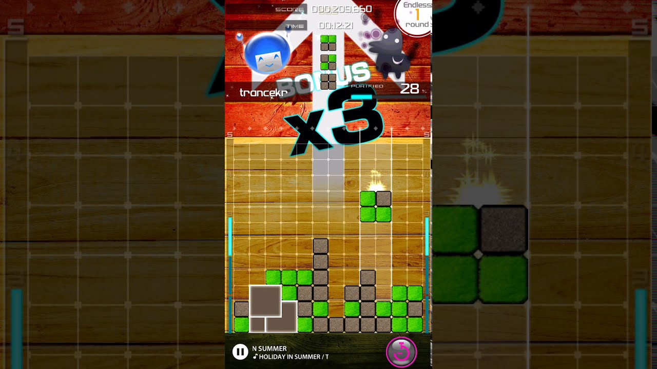 LUMINES Puzzle & Music (iOS) - LUMINES Classics Endless Mode