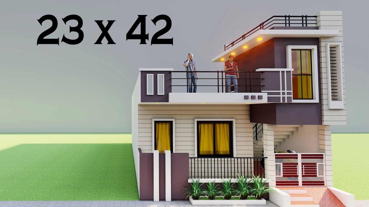 23 By 42 3 Bedroom House Elevation,3D New 2023 House Planing,Atoz Home design
