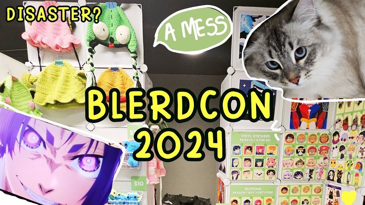 DISORGANIZED DISASTER?! 👾 Blerdcon 2024 👾 // artist alley vlog
