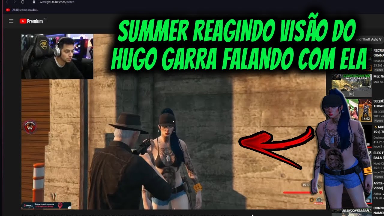 SUMMER REAGINDO VISÃO DO  HUGO GARRA FALANDO COM ELA