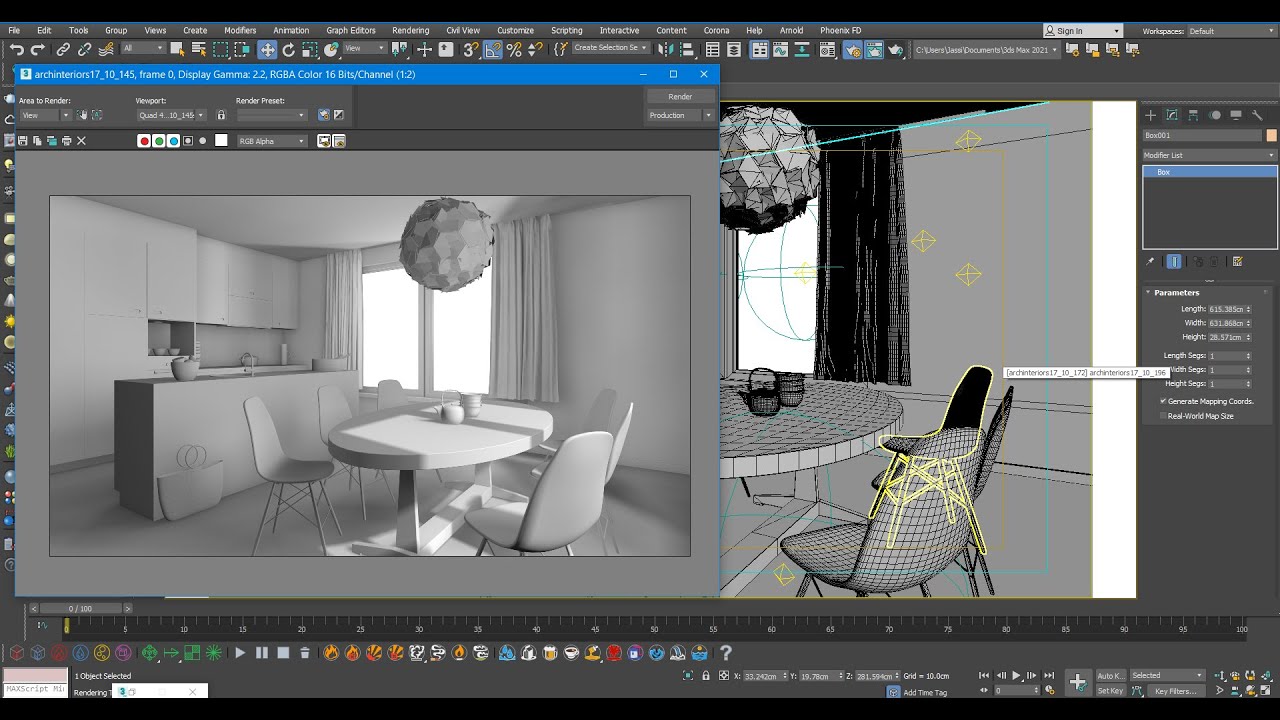 Interior Lighting in 3Ds Max Scanline Tutorial(Hindi)