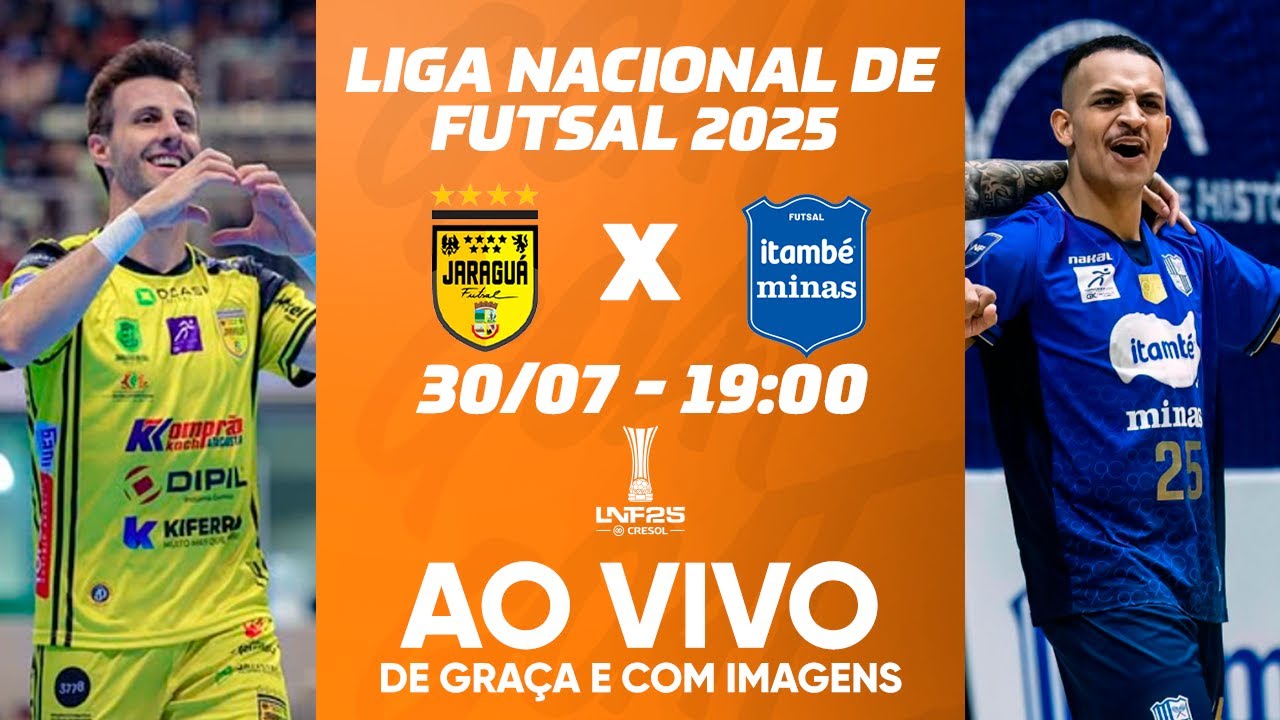 JARAGUÁ X MINAS | LIGA NACIONAL DE FUTSAL - LNF 2025 | AO VIVO E COM IMAGENS