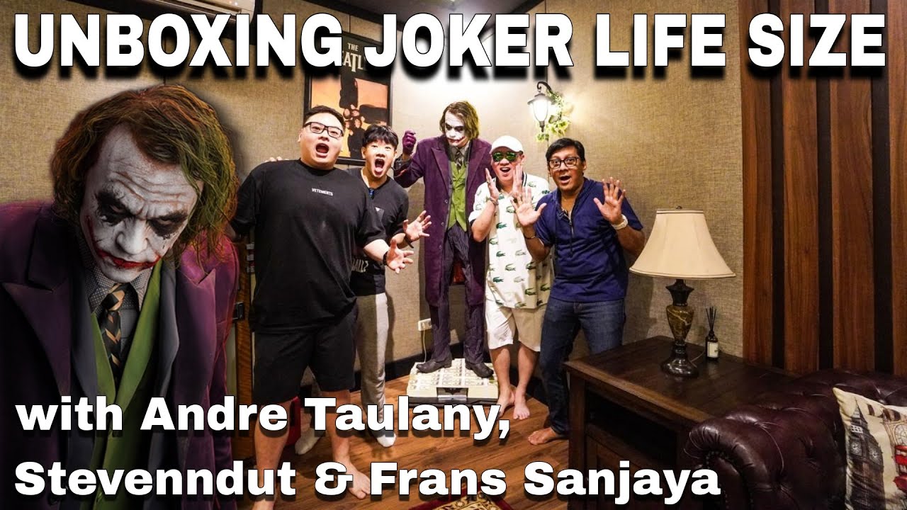 Unboxing Queen Studio Joker Life Size with Andre Taulany, Stevenndut, & Frans Sanjaya