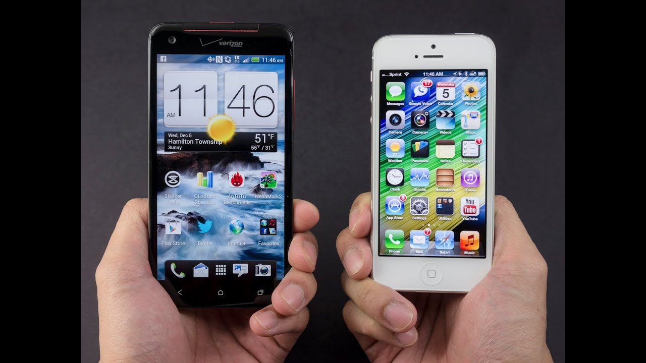HTC DROID DNA vs Apple iPhone 5