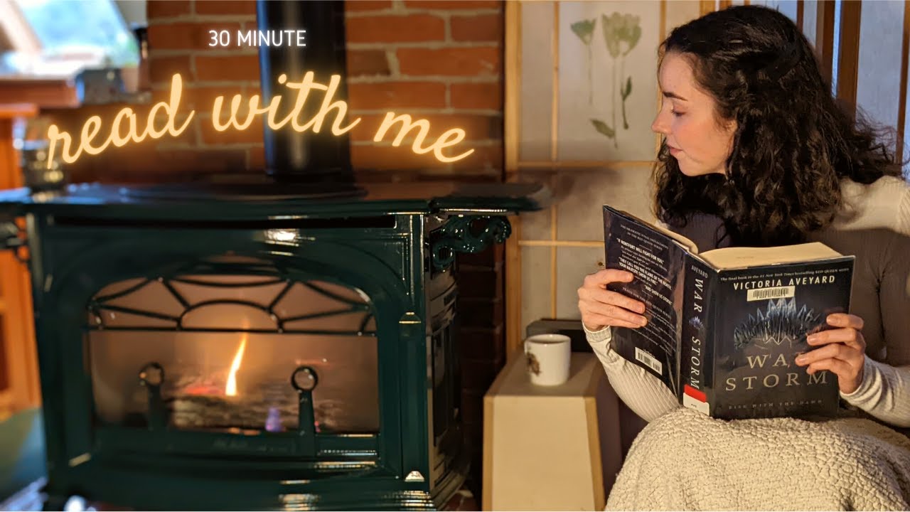 FIREPLACE READ WITH ME // 30 minutes of cozy reading by the fire