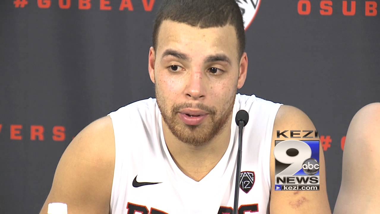 Roberto Nelson, Angus Brandt, Hallice Cooke After OSU's Overtime Win Over USC