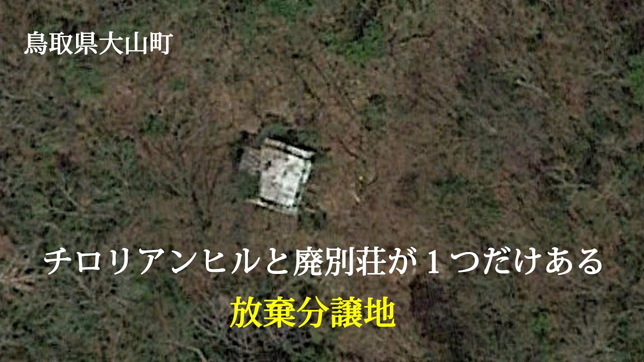 鳥取県大山町　チロリアンヒルと廃別荘が１つだけある放棄分譲地