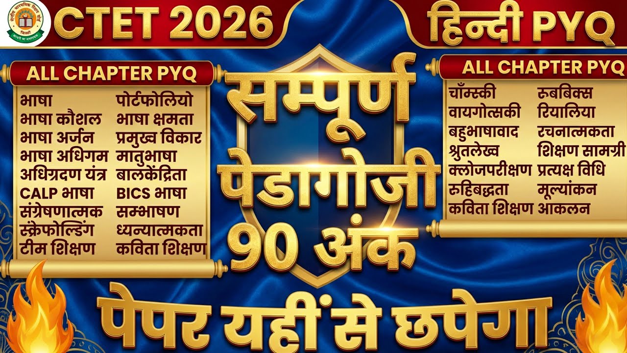 CTET Previous Year Question Paper Hindi Pedagogy CTET 2025 Preparation I