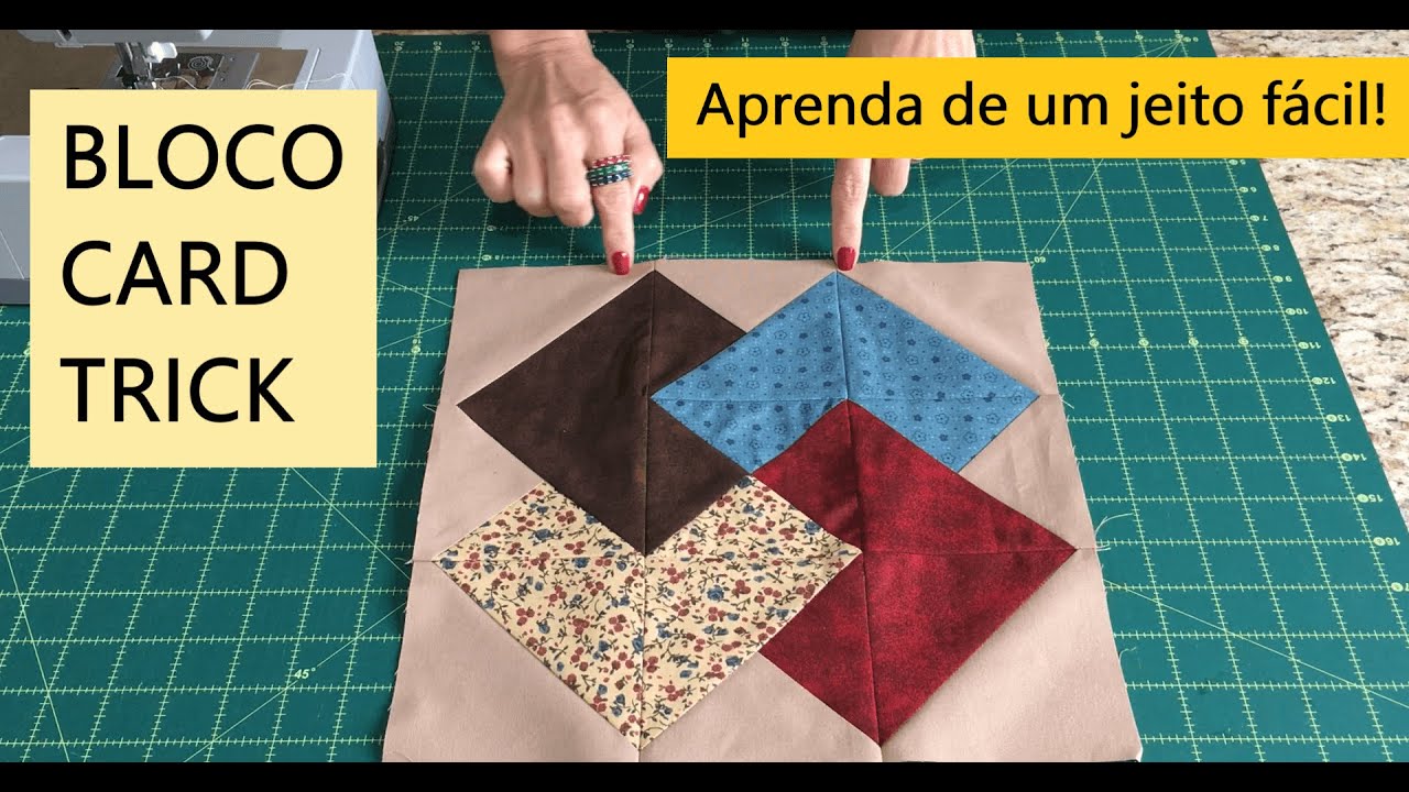 Bloco Card Trick ou Truque de Cartas :: PATCHWORK :: NATÁLIA ENGEL