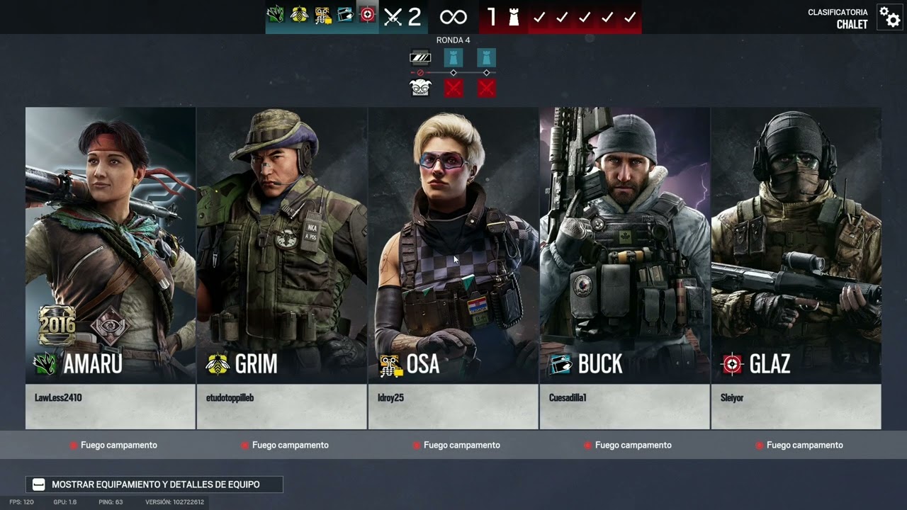 PARTIDITA IGUALADA RAIMBOW SIX SIEGE