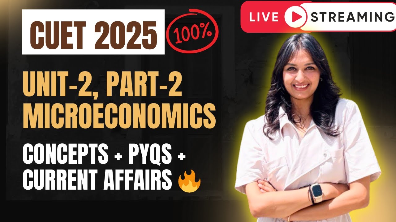 🎯 CUET Economics 2025 LIVE | Budget Line & Indifference Curve MASTERCLASS + PYQs Solved 🔥