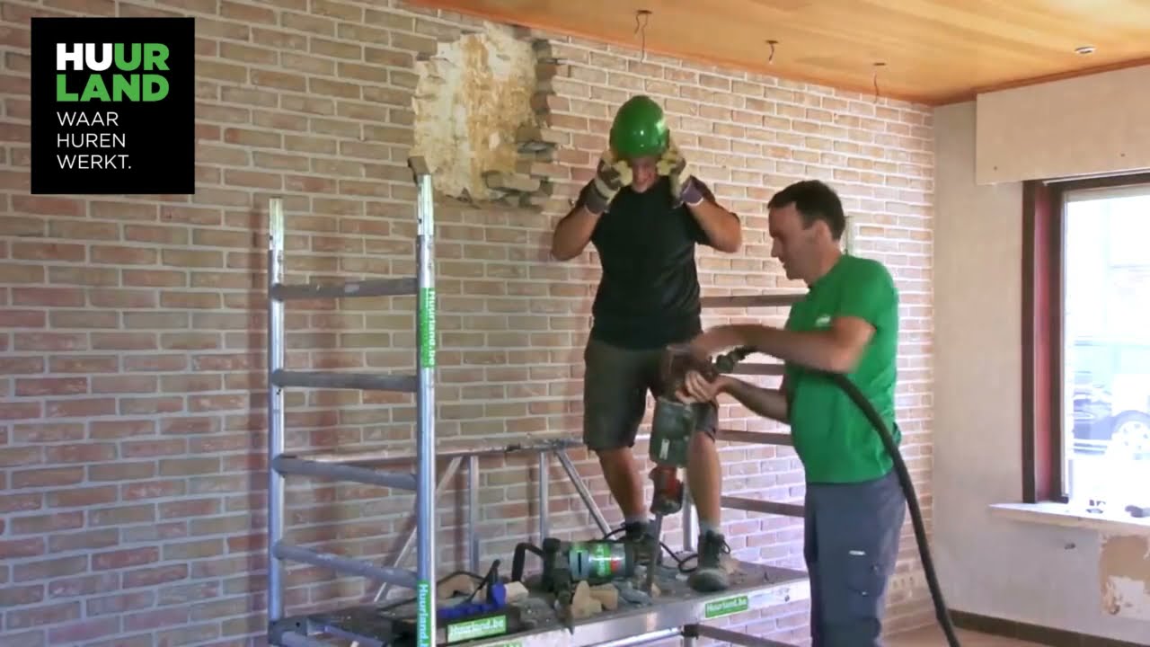 Welke breekhamer 10 kg huren voor het uitbreken van muren en chape? Demonstratievideo - Huurland