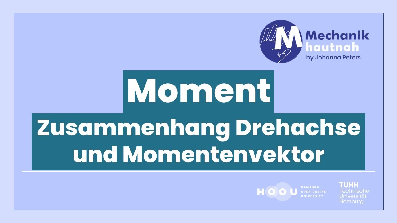 Moment: Zusammenhang Drehachse und Momentenvektor