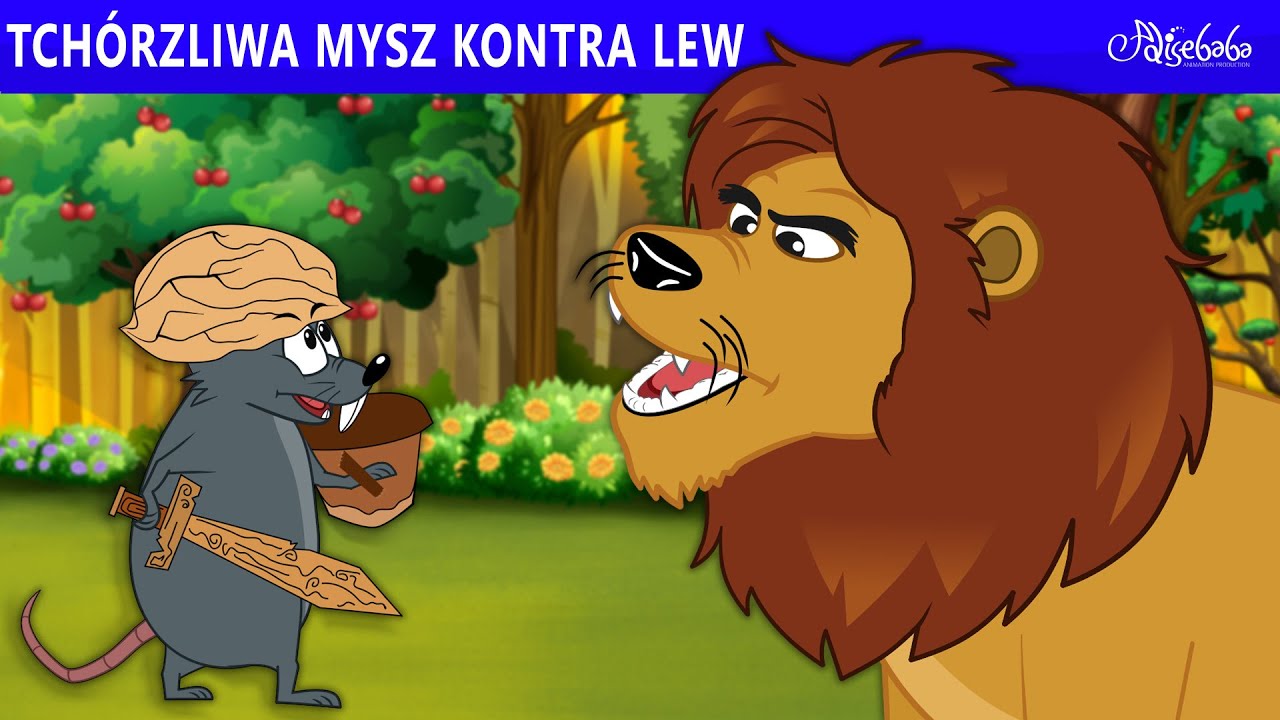 Tch&oacute;rzliwa Mysz kontra Lew 🐭🦁 | Bajki po Polsku | Bajka i opowiadania na Dobranoc | Kresk&oacute;wka
