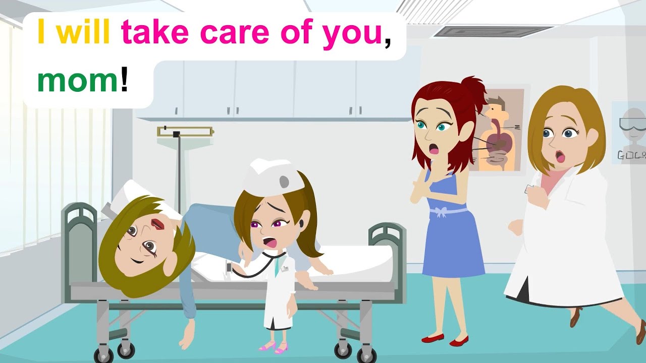 Ella wants to be a nurse - English Funny Animated Story - Ella English