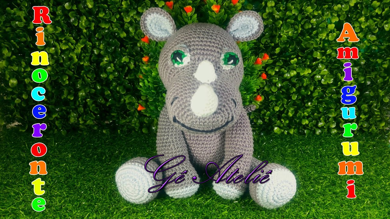 Rinoceronte Amigurumi (1 de 5)  Por Gê Ateliê