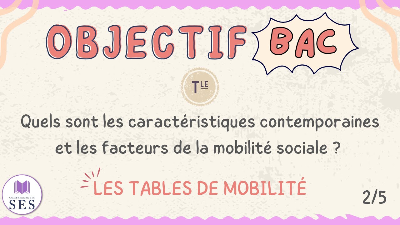 [BAC] Cours Mobilité Sociale - Les tables de mobilité