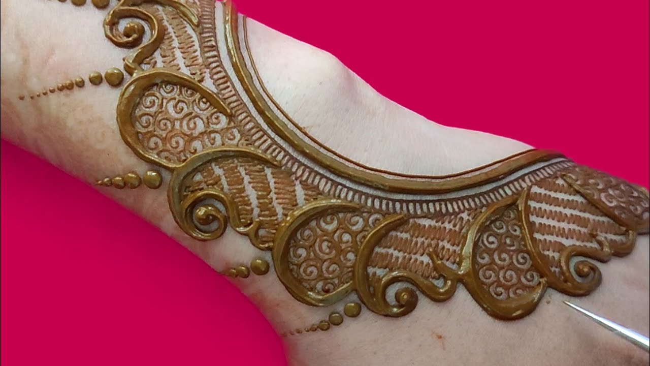 Arabic Mehndi Design ll Shaded Arbic henna Tutorial ll Simple Easy Arabic mehndi ka design mhndi ll
