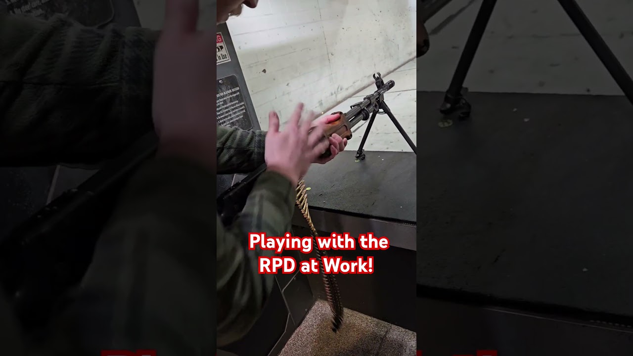 Playing with the RPD machine gun at work! #machinegun #rpd