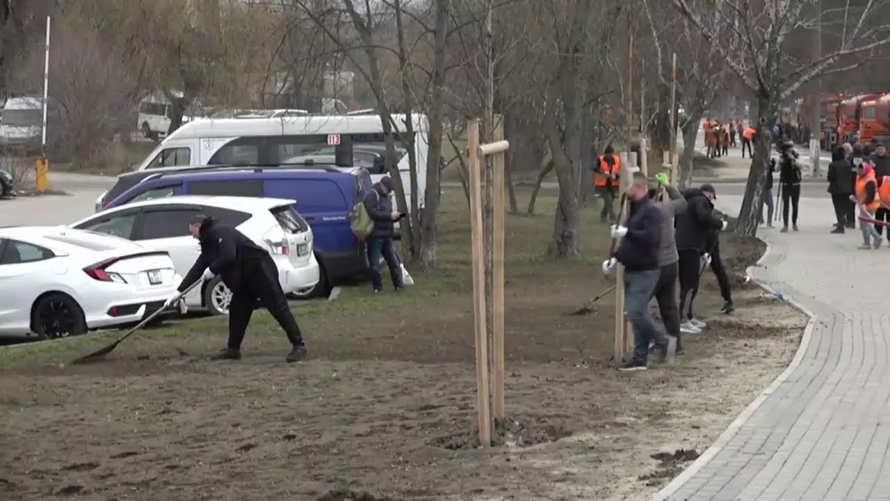 Acțiune de salubrizare masivă pe bd. Dacia, cu participarea al serviciilor municipale de salubrizare