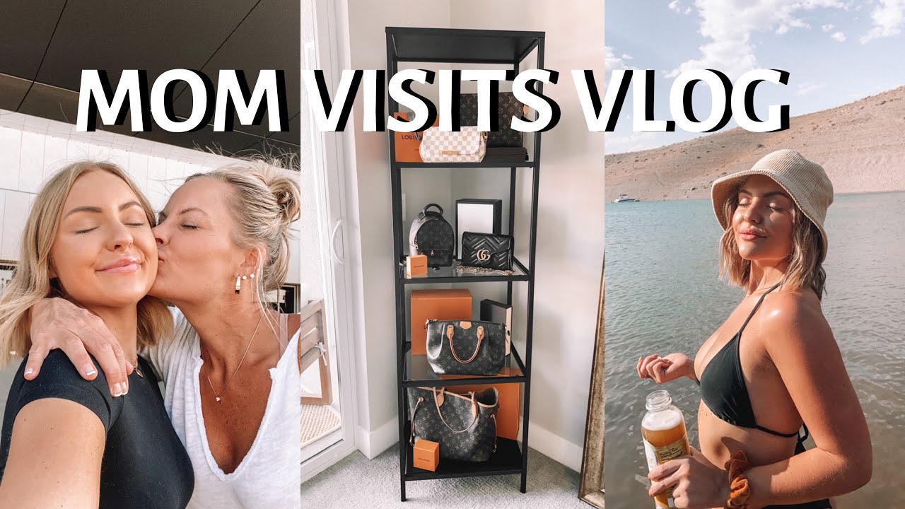 MOMS VISITS VEGAS VLOG (LAKE DAY, BIRTHDAY SHOPPING, BUILDING NEW SHELF, ETC)