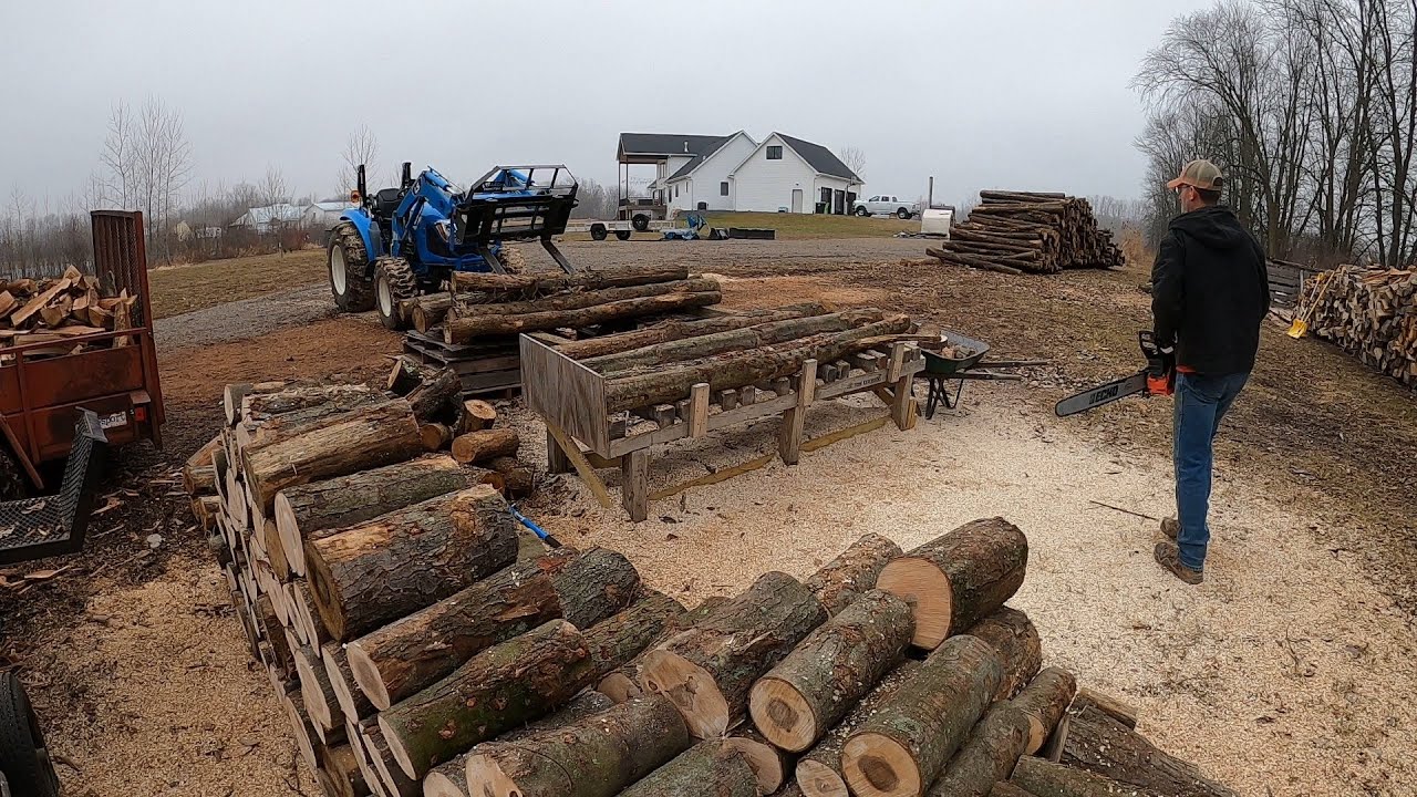 Back at it again, processing firewood