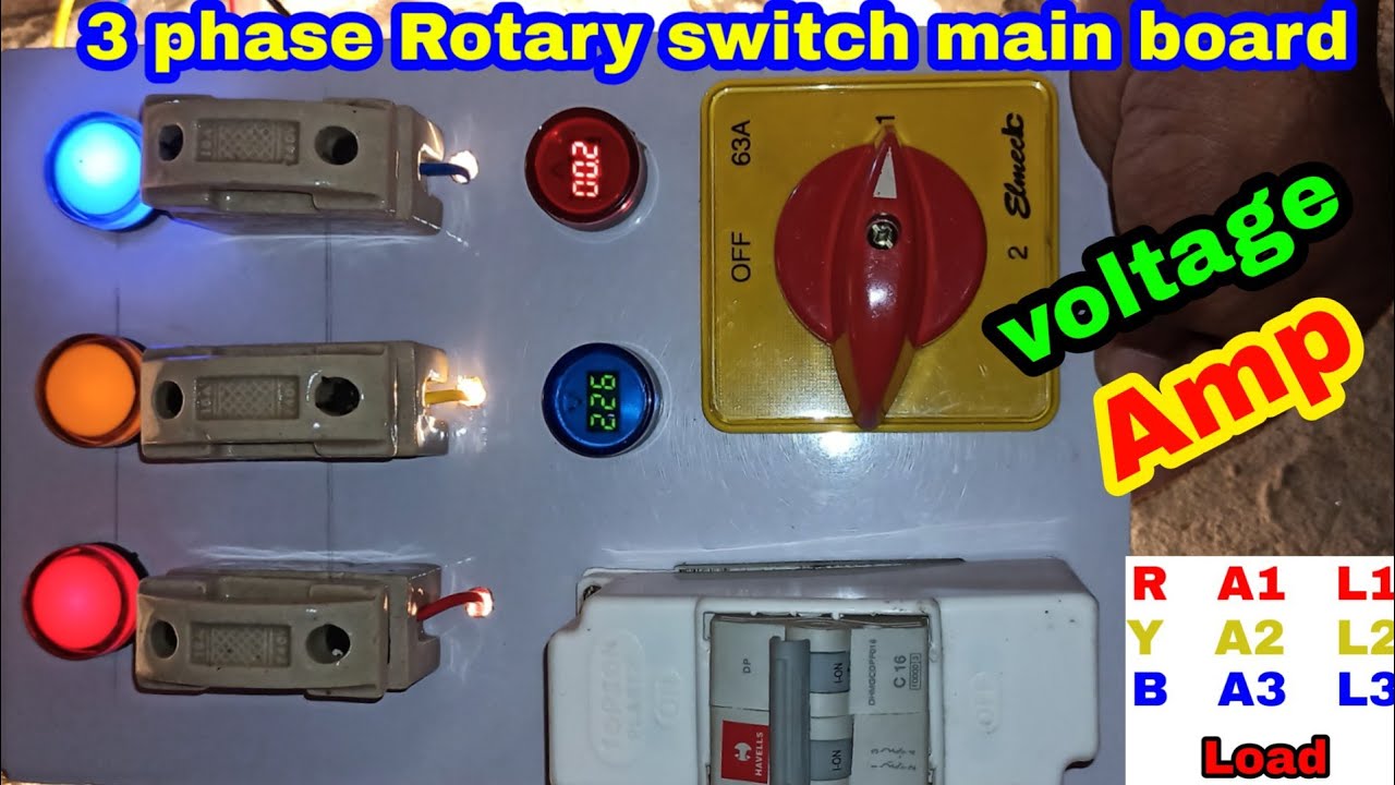 3 Phase main board connection with Rotary switch ।। 3 phase Rotary switch connection