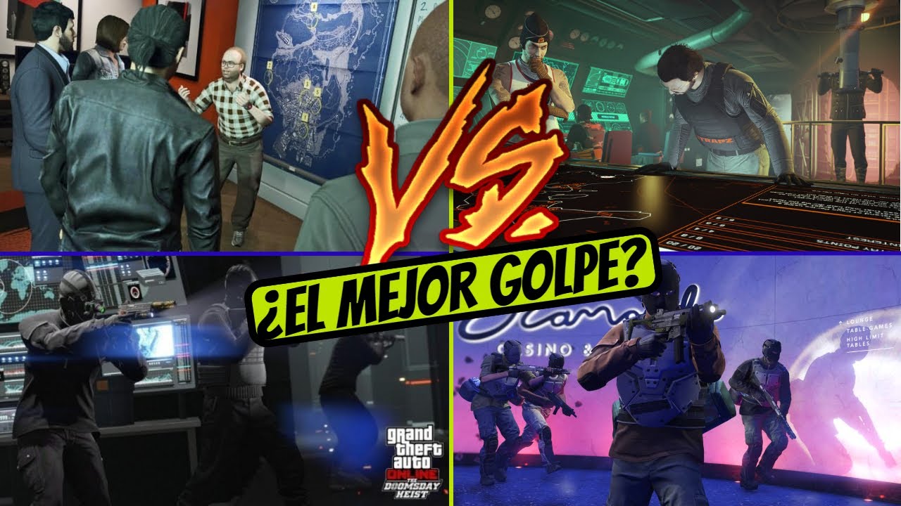 GTA ONLINE 2021| GOLPES DE LESTER V.S FIN DEL MUNDO V.S CASINO V.S CAYO PERICO|¿CUAL ES EL MEJOR?