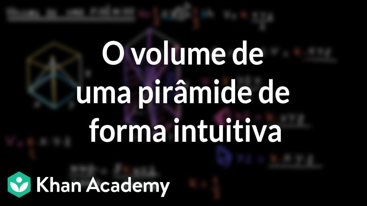 O volume de uma pirâmide de forma intuitiva