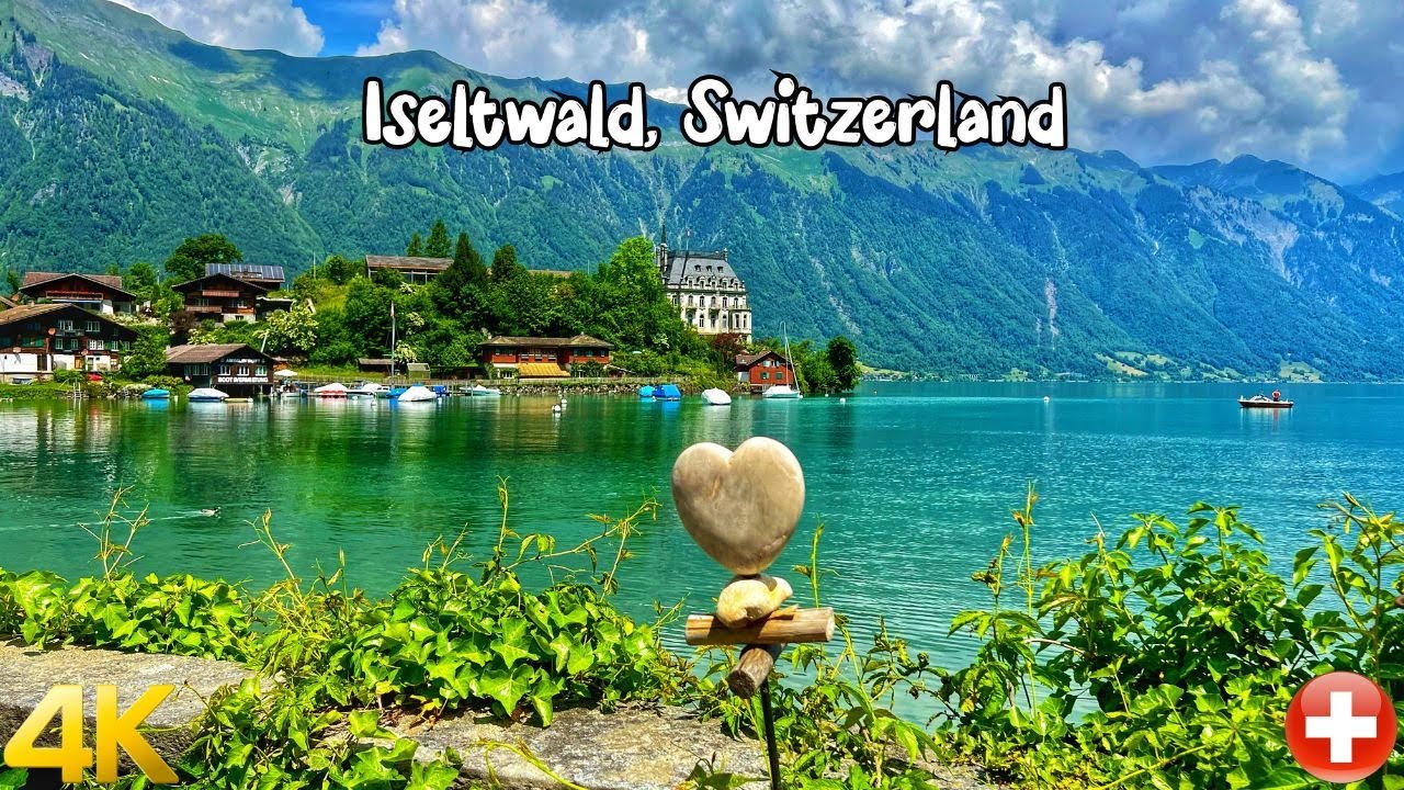 Iseltwald, Switzerland 4K - The most beautiful villages in Switzerland - The paradise on Earth