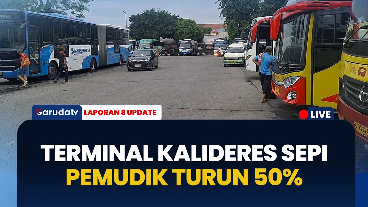 H-1 Lebaran 2026: Arus Mudik di Terminal Kalideres Alami Penurunan Hingga 50% | LAPORAN 8 UPDATE