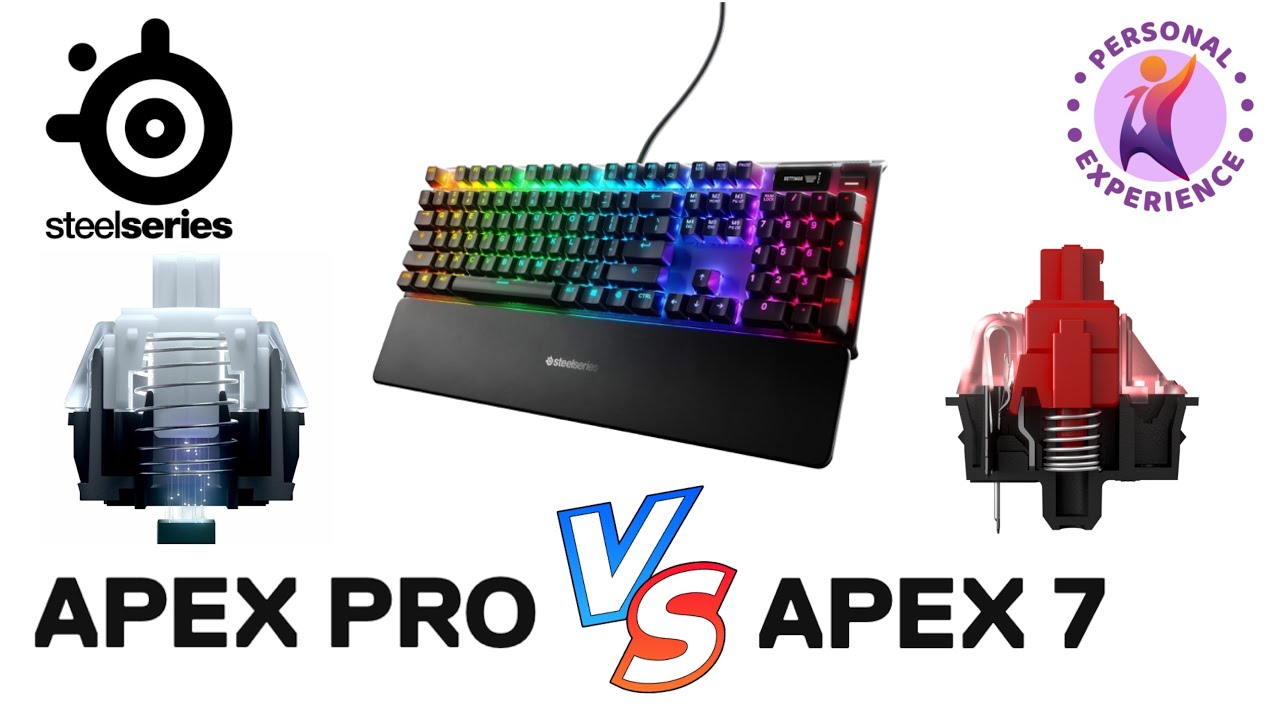 Сравнение SteelSeries Apex PRO со SteelSeries Apex 7 RED Switch / 4K