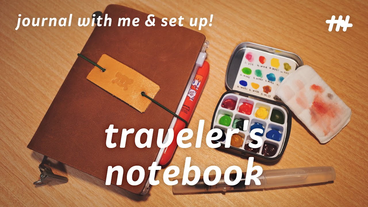 持ち歩き手帳トラベラーズノートの紹介│スケッチしたりレザータグを作ってカスタムする -  journal with me & setup!