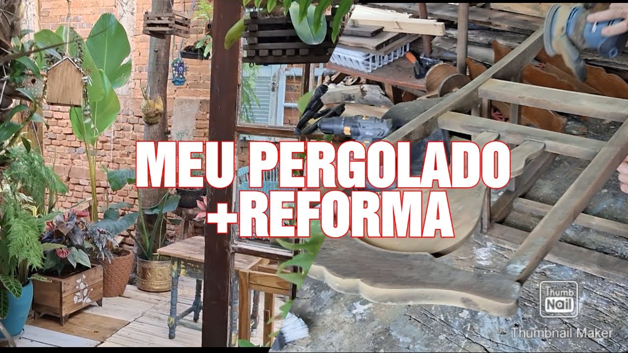 COMO FICOU MEU PERGOLADO+REFORMA DE CADEIRA