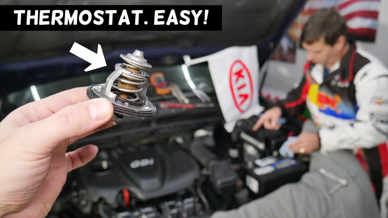 KIA OPTIMA THERMOSTAT REPLACEMENT REMOVAL