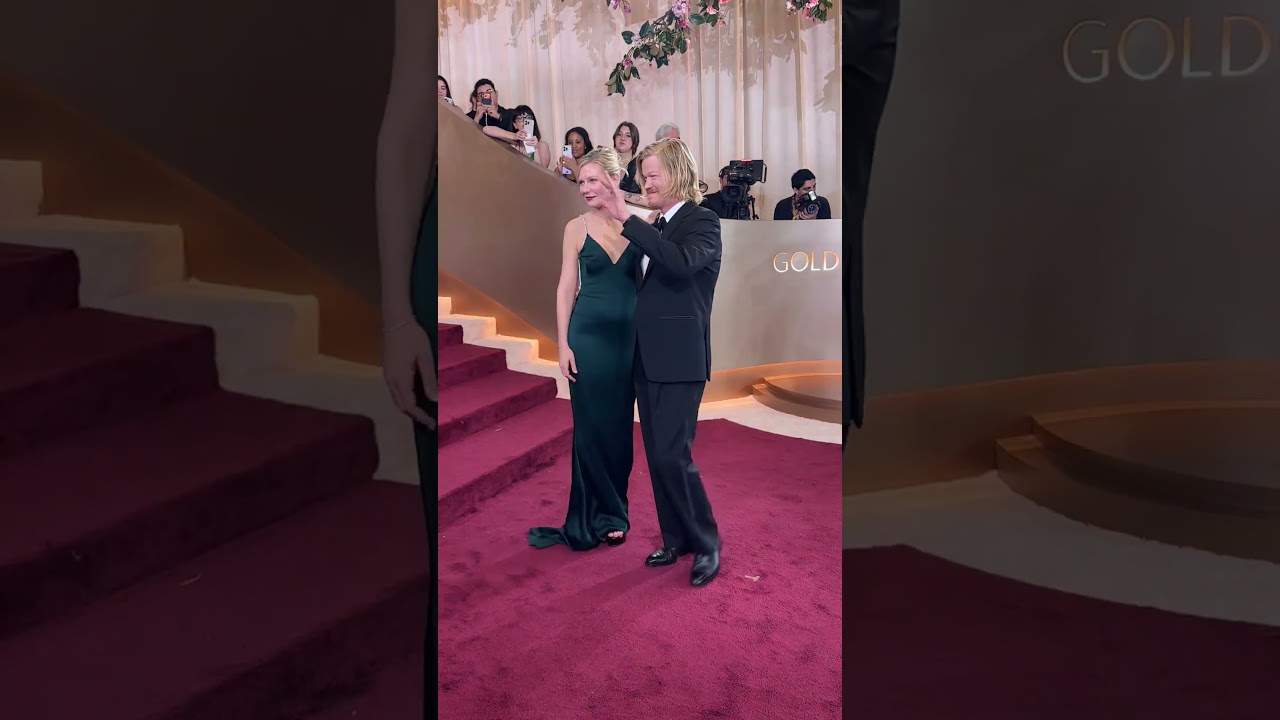 Así llegaban Kirsten Dunst y Jesse Plemons a los Golden Globes 2026