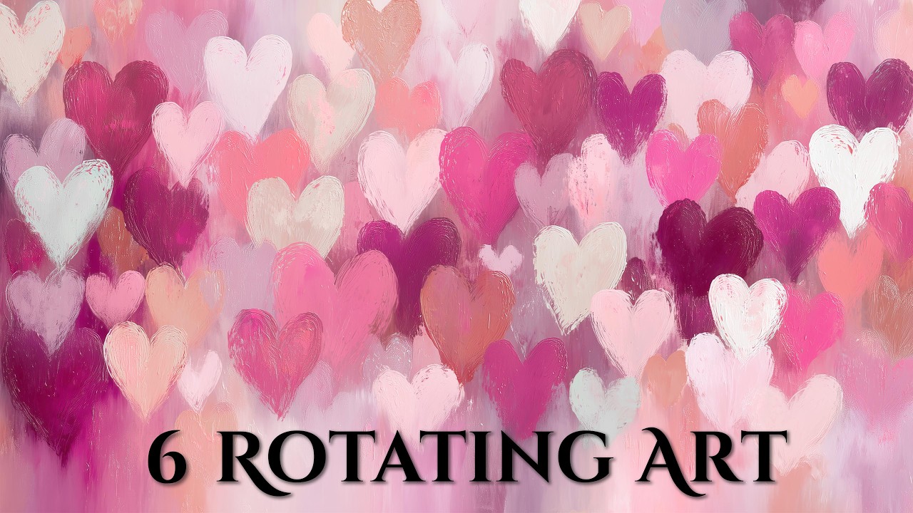Romantic Pink Valentine's Screensavers | Frame TV Art Slideshow | Love, Hearts & Flowers