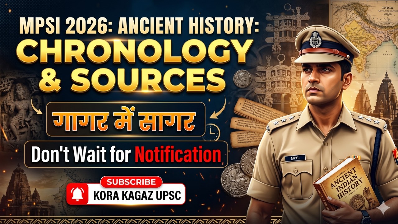 MPSI 2026 Ancient History: Chronology & Sources | प्राचीन इतिहास MPSI 2026  | MPSI Preparation