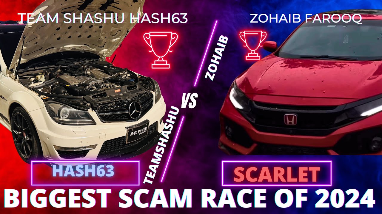 BIGGEST SCAM RACE OF PAKISTAN 2024| TEAM SHASHU HASH63 vs ​​⁠@zohaibfarooqofficial Scarlet