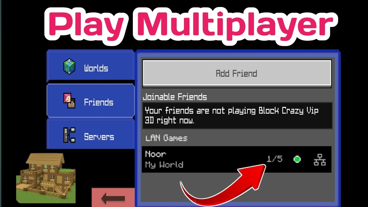 How to Play Multiplayer with Friends in Block Crazy Robo World VIP 3D (New  2025)