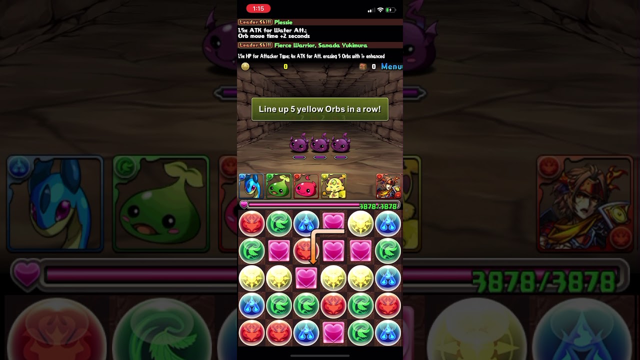 PUZZLES AND DRAGONS  GAMEPLAY TUTORIAL NO COMMENTARY IOS IPHONE XR 2020 PUZZLE RPG MOBILE GAME