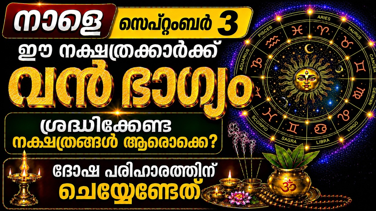 നാളെ സെപ്റ്റംബർ 3 വ്യാഴാഴ്ചയിലെ രാശി ഫലം അറിയാം | Astrology Today @themike-fy1ez
