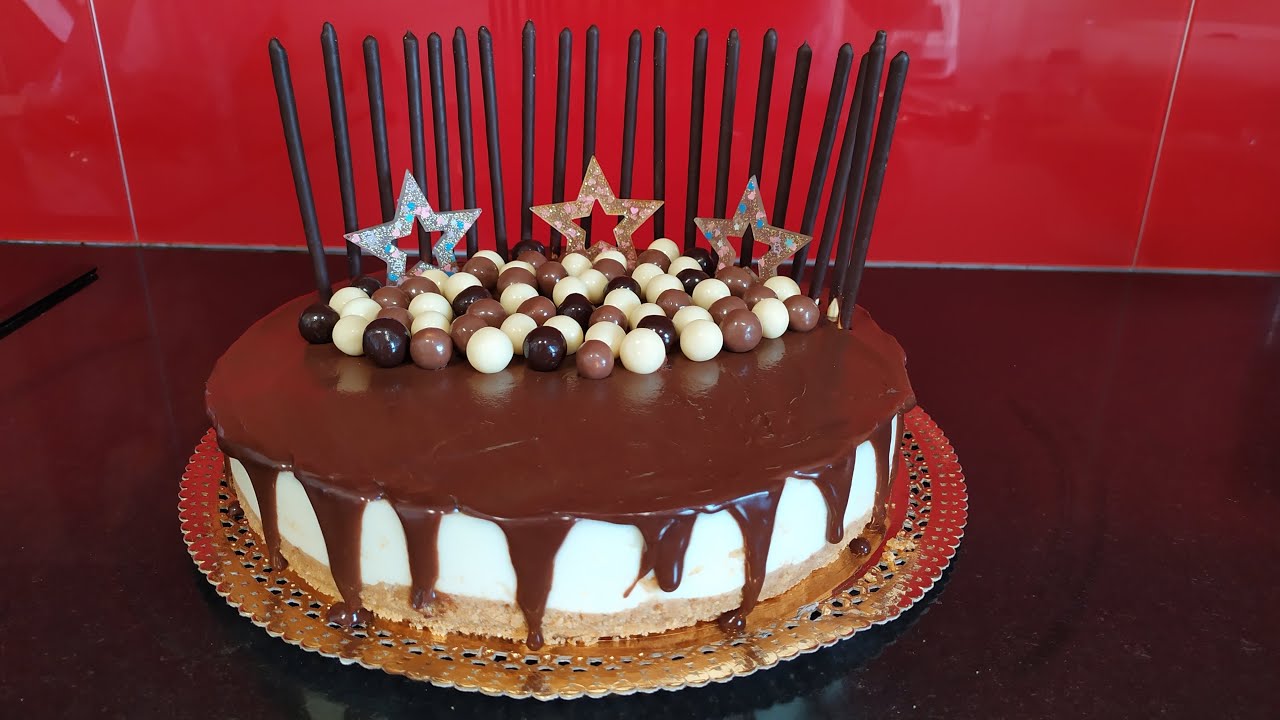 Tarta de chocolate blanco (Sin horno) **Monsieur cuisine Connect y Plus**