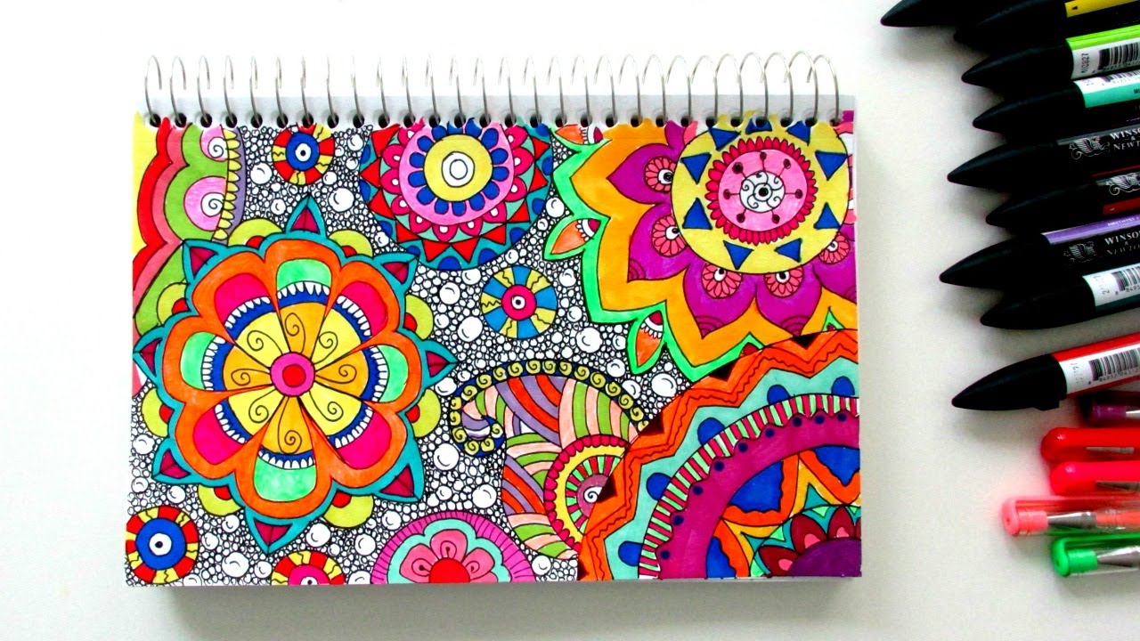 DRAW A COLOURFUL ZEN PATTERN (time-lapse)