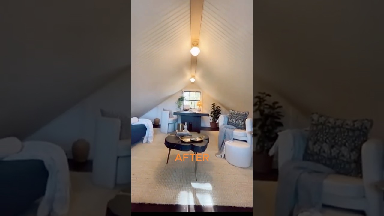 DIY Office Attic Conversion | How this room went from scary attic to cozy office #diy #conversion