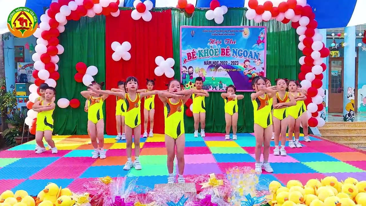 AEROBIC mái trường em học bao điều hay lớp Lá Trường MN Tân Hòa - BMT