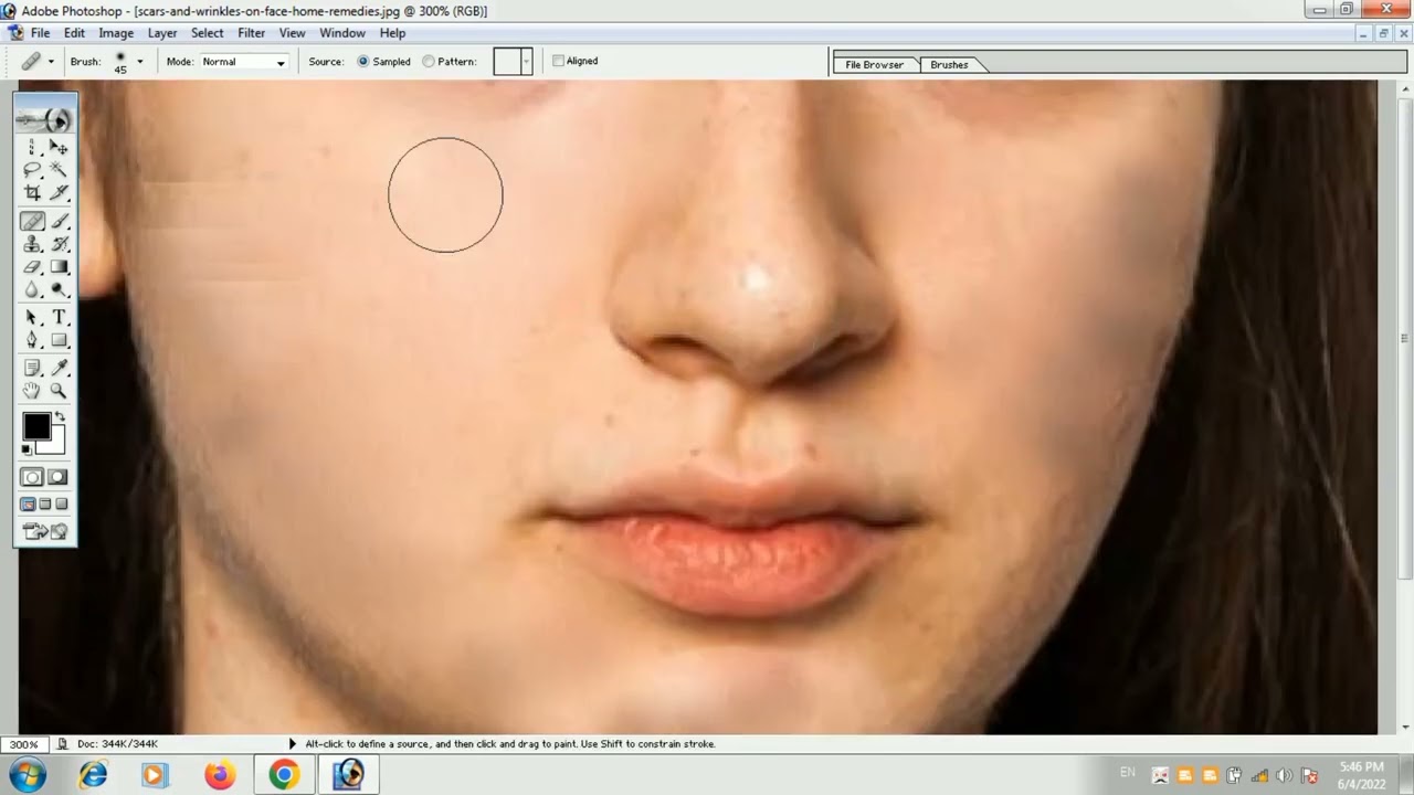 How to Use Healing Brush tool //patch tool in Adobe Photoshop 7.0 !!