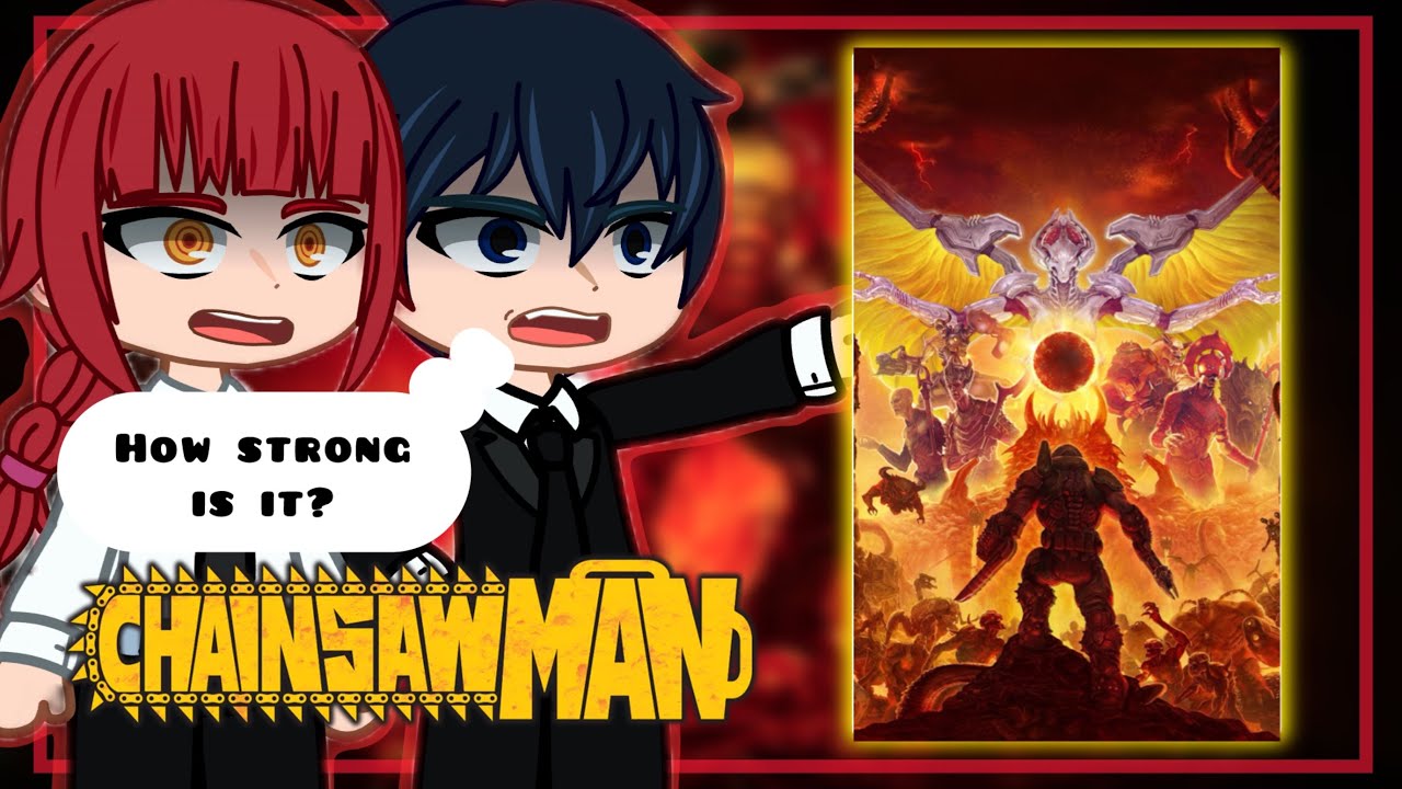 Chainsaw man react to Doom Slayer as a New Hunter  || Gacha react 🇧🇷🇺🇸